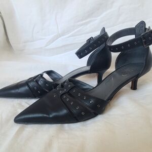 Franco Sarto Black Studded Heels